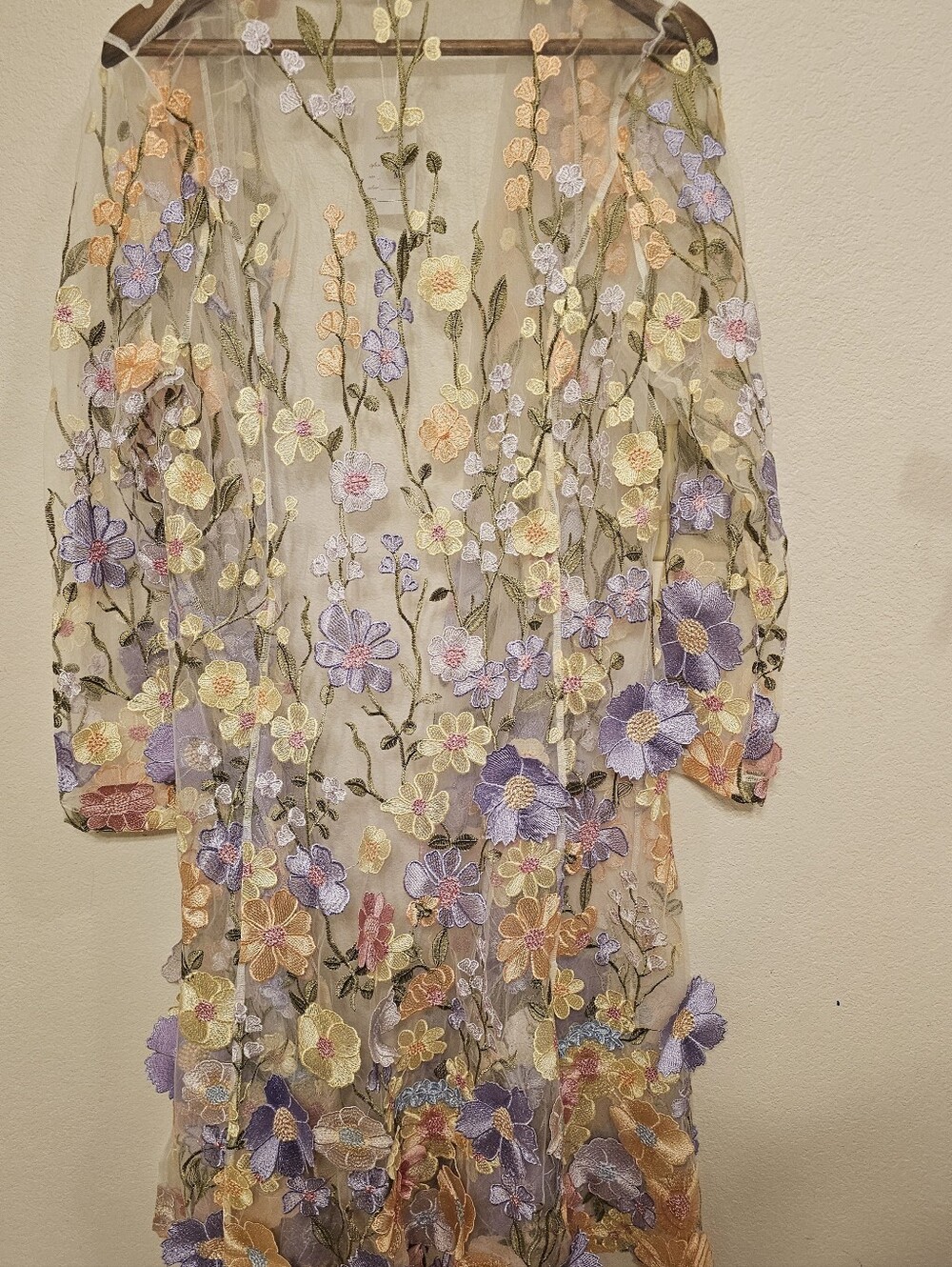 Floral Whisper Sheer Duster Woman - Picture 5 of 11